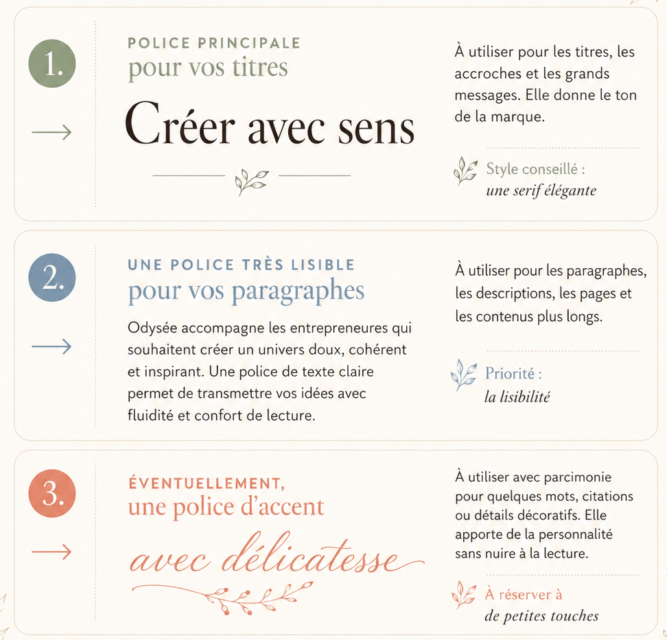Les polices / typographies d'une charte graphique
