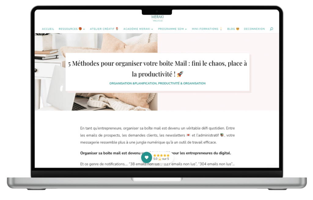 article 5 Méthodes pour organiser votre boîte Mail : fini le chaos, place à la productivité !