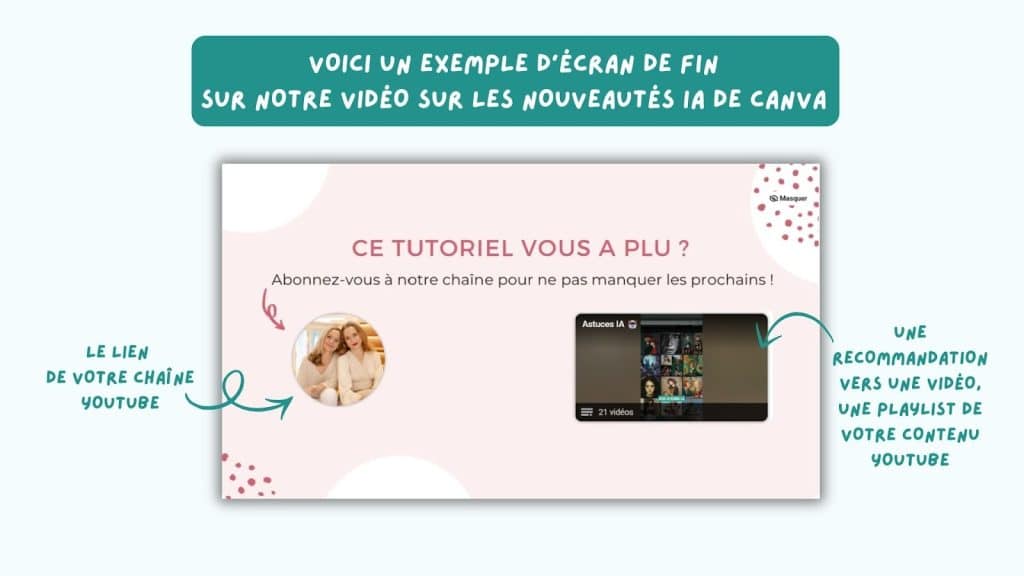 Ajouter des écrans de fin pour augmenter la visibilité d'un autre contenu sur votre chaine YouTube