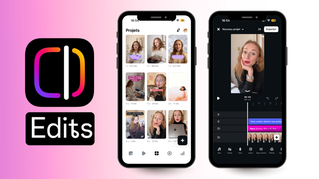 Edits application montage vidéo téléphone