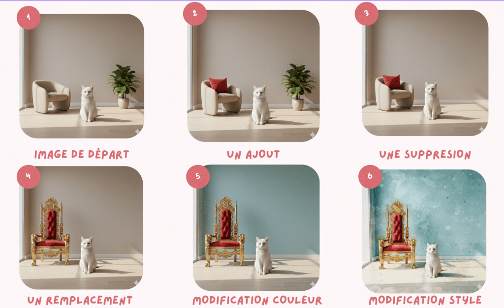 Exemples d'améliorations d'images générées par Nano Banana