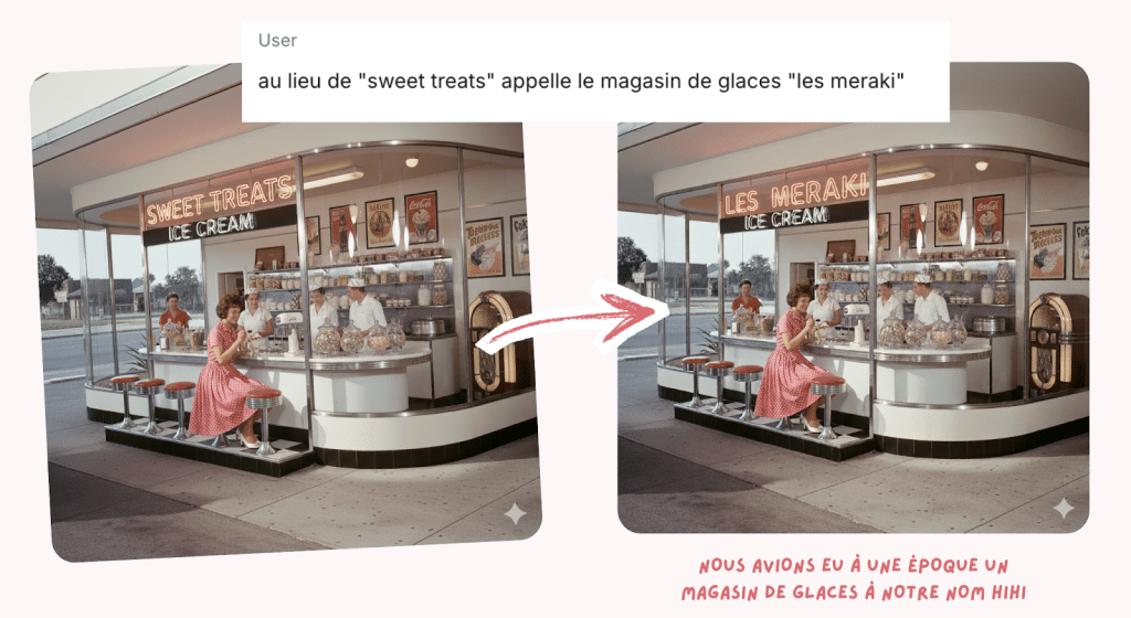 Exemple modification textuel d'une image avec un autre texte