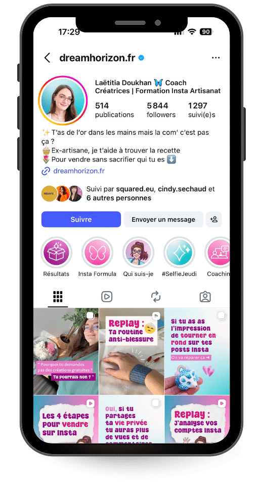 Exemple compte Instagram pour être visible en ligne sans se montrer @dreamhorizon.fr