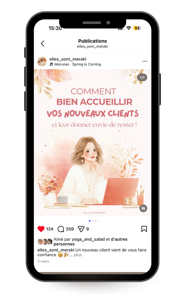Exemple Carrousel Instagram Comment Bien accueillir vos nouveaux clients
