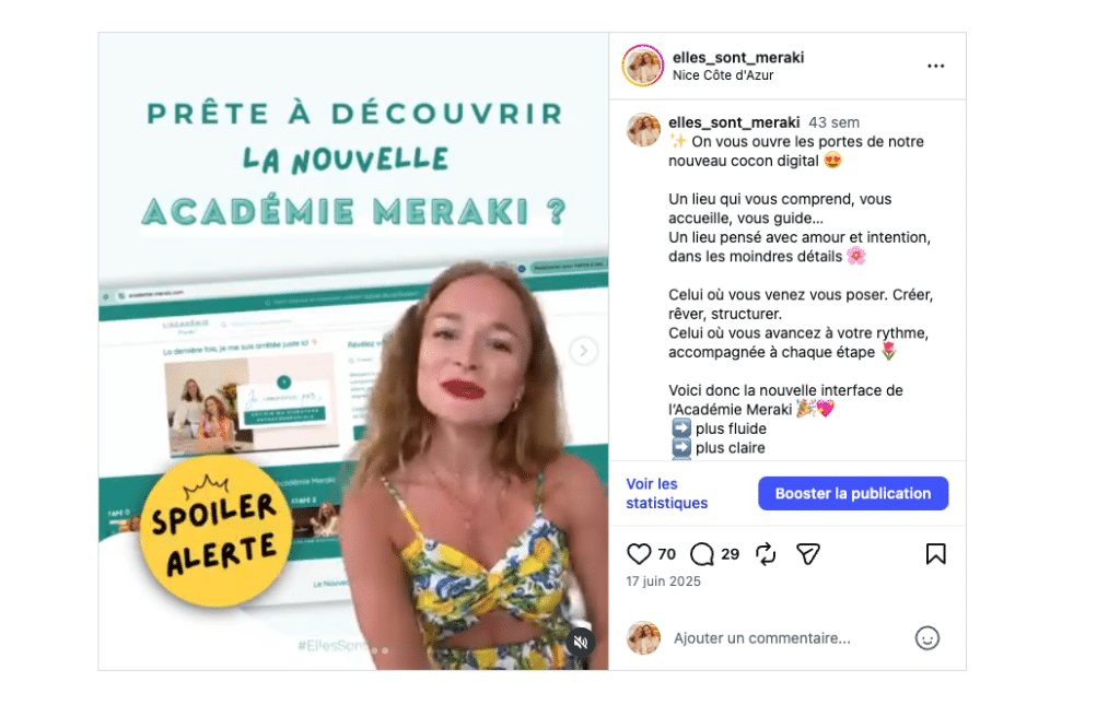 Intégrer de la vidéo dans les slides d'un carrousel pour promouvoir son offre sur Instagram