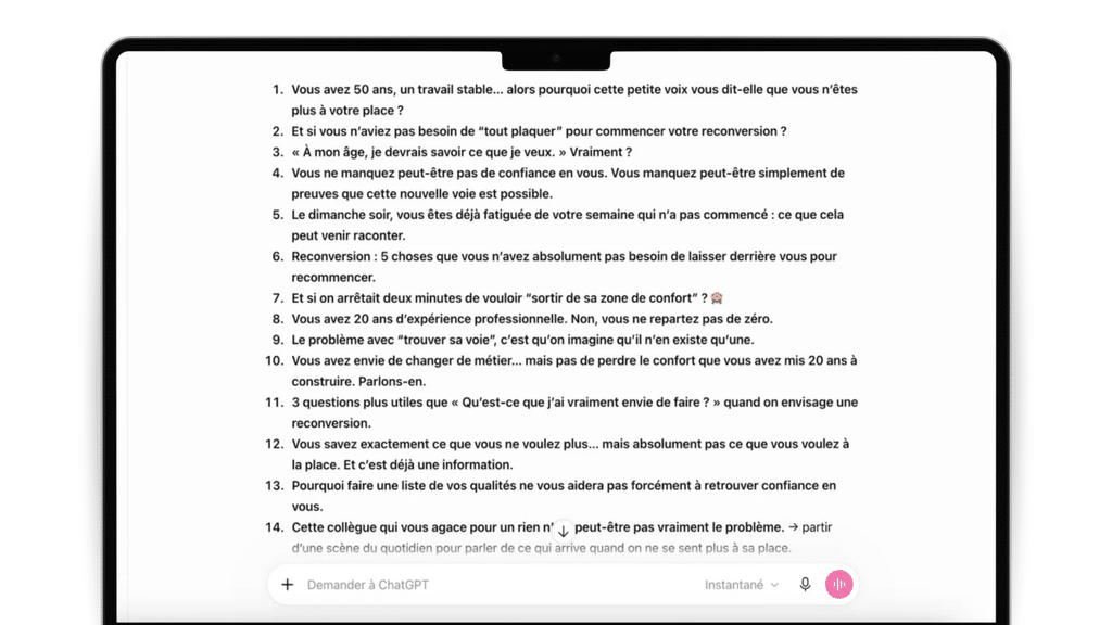 20 idées de publications Instagram personnalisées avec l'IA